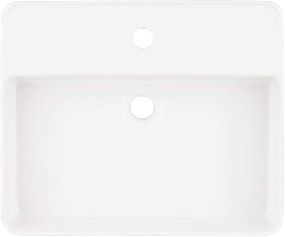 Signature Hardware 447957 Hibiscus 20" Fireclay Vessel Bathroom Sink with Single Faucet Hole