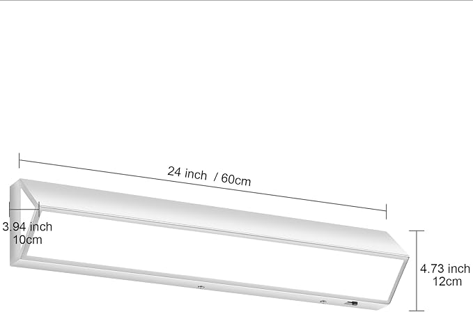 LED Modern Bathroom Vanity Light Fixtures (24-Inch, 5CCT, Dimmable), Modern Acrylic Bathroom Wall Lighting Fixtures Over Mirror, Chrome