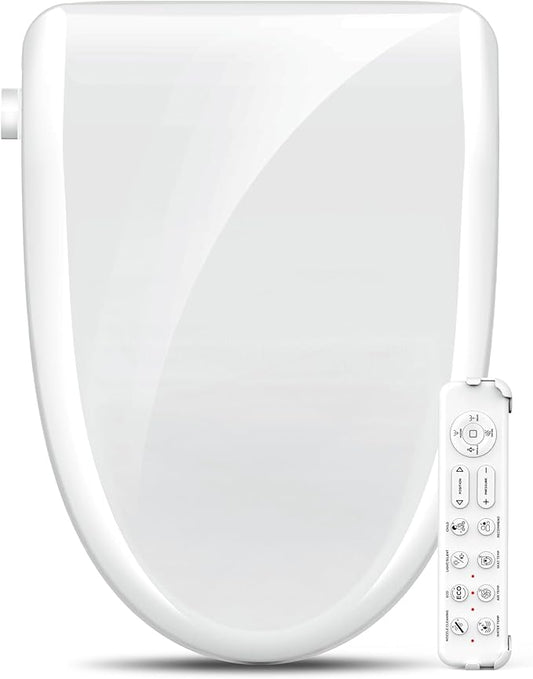 Bidet Toilet Seat-Electric Heated Bidet Attachment for Toilet with Instant Warm Water & Dryer, Feminine & Front Rear Wash, Self-Clean Nozzle, Upgraded Silent ECO Child Mode