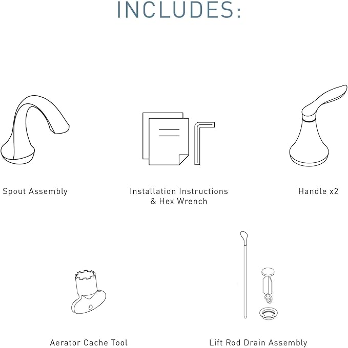 Moen Eva Brushed Nickel Two-Handle High-Arc Widespread Bathroom Faucet, Bathroom Faucets for Sink 3 Hole Setup with Drain Trim, (Valve Required), T6420BN