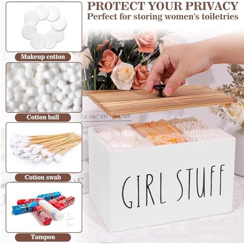 Tampon Holder Tampon Organizer Feminine Storage Container with Lid