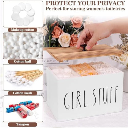 Tampon Holder Tampon Organizer Feminine Storage Container with Lid