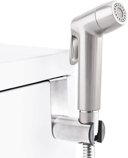 Brushed Nickel Handheld Bidet Sprayer, Muslim Shower Bidet Attachment, Cloth Diaper Toilet Sprayer, Jet Spray for Feminine Wash