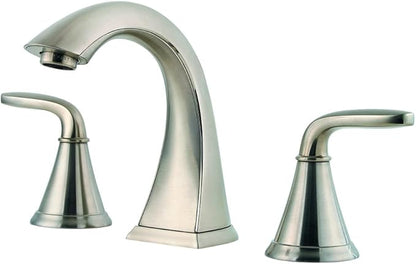 Pfister Pasadena Bathroom Sink Faucet, 8-Inch Widespread, 2-Handle, 3-Hole, Brushed Nickel Finish, LF049PDKK
