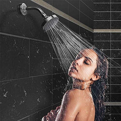 Shower Head High High Flow Pressure Rain Fixed Showerhead 5-Setting with Bathroom Showerhead with Adjustable Brass Ball Joint - for Luxury Shower Experience Even at Low Water Pressure