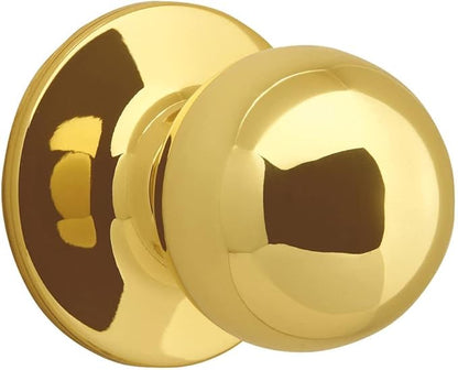 Design House 783191 Ball Dummy Door Knob Polished Brass