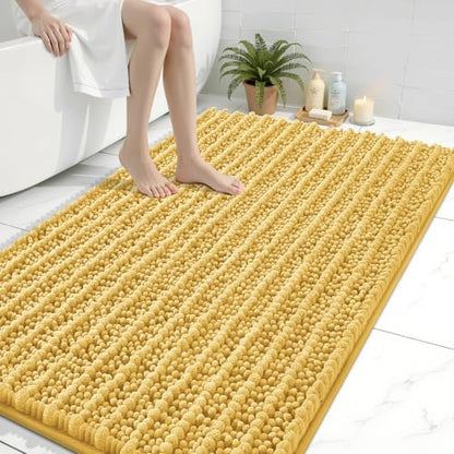 Arotive Bathroom Rugs Mat 47x32, Soft Absorbent Chenille Shaggy Bath Mat