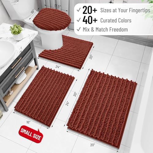 Arotive Bathroom Rugs Mat 30x20, Soft Absorbent Chenille Shaggy Bath Mat