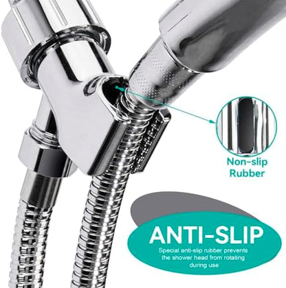 MAAYAYA Brass Ball Shower Holder, 360° Adjustable ABS Bracket, Chrome