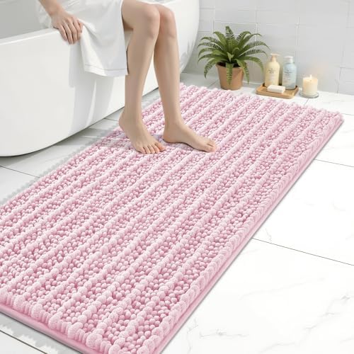 Arotive Bathroom Rugs Mat 44x24, Soft Absorbent Chenille Shaggy Bath Mat
