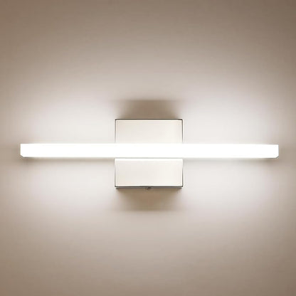 Combuh LED Bathroom Vanity Light Lamp 16Inch 9W IP44 Chrome Over Mirror Lighting Fixture Indoor Wall Sconce Modern Natural White 4000K