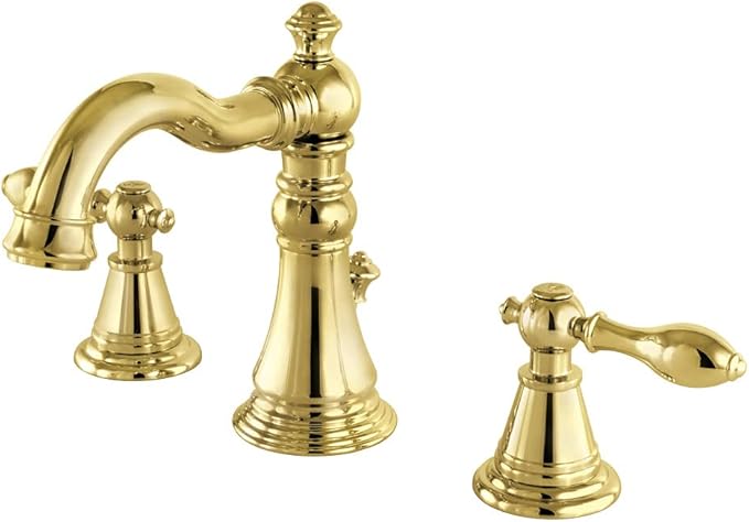 Fauceture FSC1972AL English Classic Widespread Bathroom Faucet with Pop-Up Drain, Polished Brass