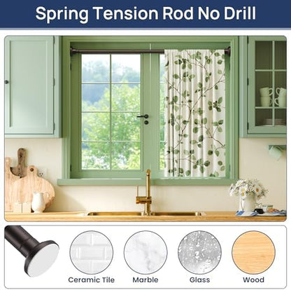 ENJOYBASICS 1" Bronze Shower Curtain Rod, 30-52" Adjustable, Secure Tension