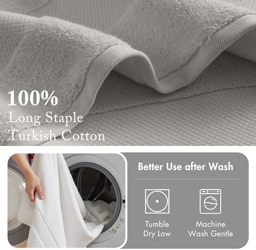 Madison Park Turkish 600 GSM Bath Sheet Set, 35 x 70 in - 2 Piece, Grey