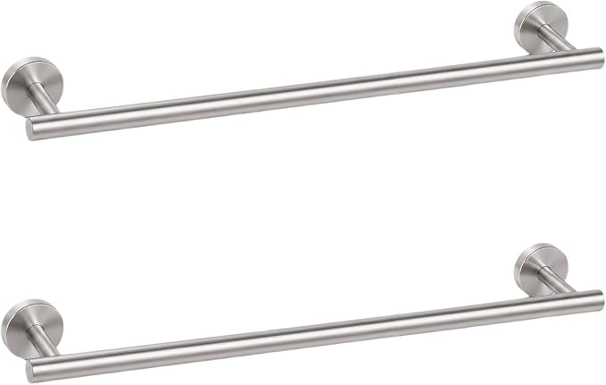16 Inch Brushed Nickel Bathroom Towel Bar, 2 Pieces Towel Racks for Bathroom SUS304 Thicken Stainless Steel Towel Holder