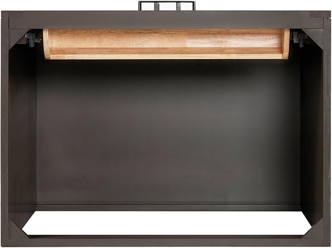ARIEL Hepburn 30-inch Bathroom Vanity Base Cabinet,Solid Wood, 2 Soft Closing Doors, 1 Dovetail Drawers, Brown Oak