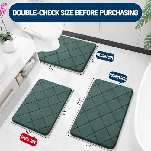 OLANLY Memory Foam Bath Mat 36x24, Ultra Soft and Absorbent Bathroom Rugs