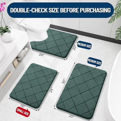OLANLY Memory Foam Bath Mat 36x24, Ultra Soft and Absorbent Bathroom Rugs
