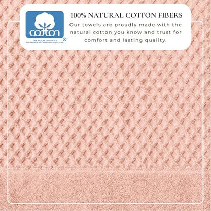 Great Bay Home Oversized Bath Sheets - 100% Cotton 2 Pack 68x35 Extra Large Towel - Absorbent, Durable, Quick-Dry Towels for Bathroom (Pink)