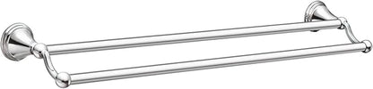 Moen DN8422CH Preston 24-Inch Bathroom Double Bar Towel Bar 5.38-Inches Deep, Chrome