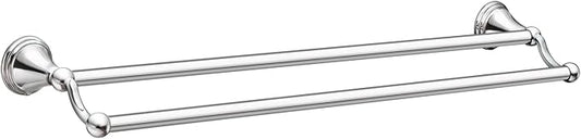 Moen DN8422CH Preston 24-Inch Bathroom Double Bar Towel Bar 5.38-Inches Deep, Chrome