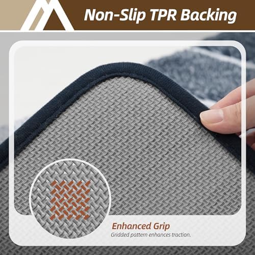 COSY HOMEER Toilet Rugs U-Shaped 24"x20", Ultra Soft Absorbent Bath Mat