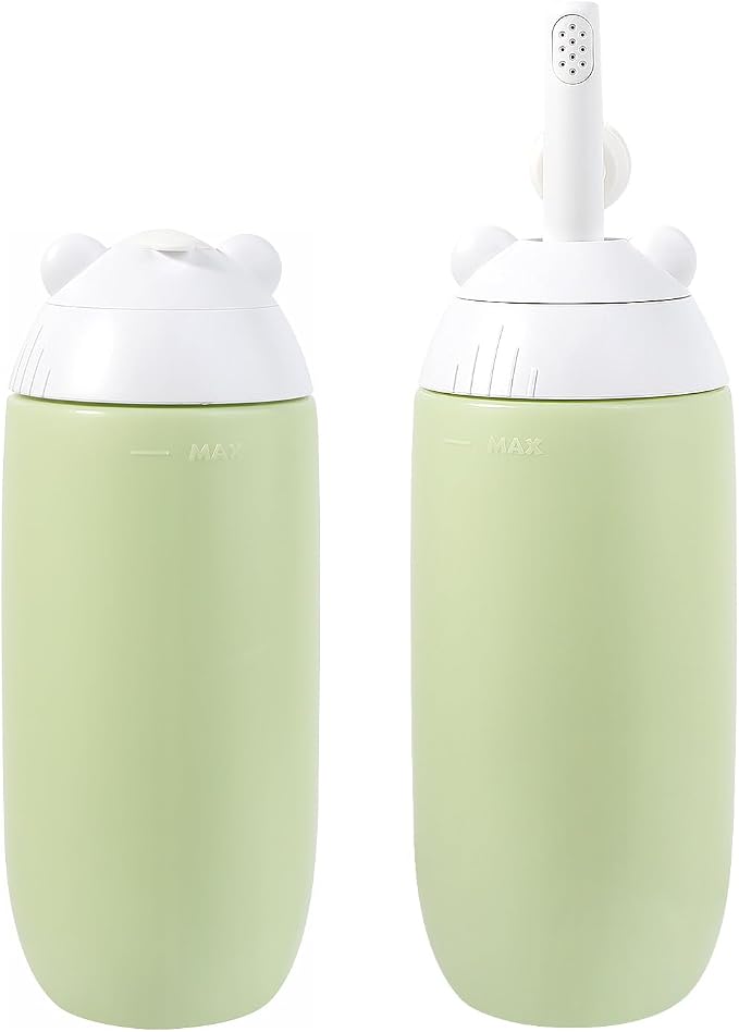 Rotatable Nozzle Portable Bidet – 360ml Touch-Free Nozzle Peri Bottle, Leak-Proof Travel Handheld Bidet for Postpartum Care, Personal Hygiene, Camping & Outdoor Use (Green)