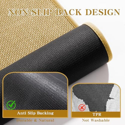 chakme Bathroom Rugs Mat 32x17, Ultra Thin Non Slip Bath Mat Quick Dry Absorbent Bath Mat for Bathroom Floor, (Yellow, 32"x17")