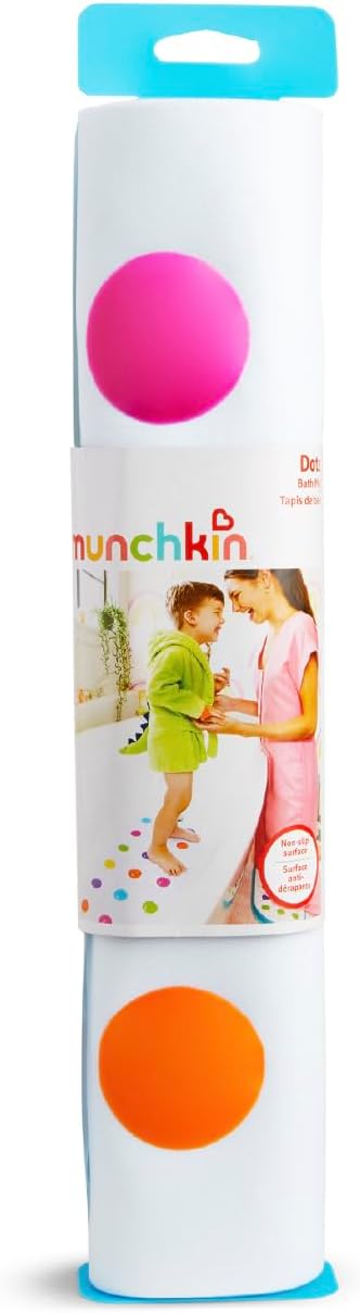 Munchkin® Dots™ Bath Mat for Kids, Multicolored, 30.5x14.25 Inch