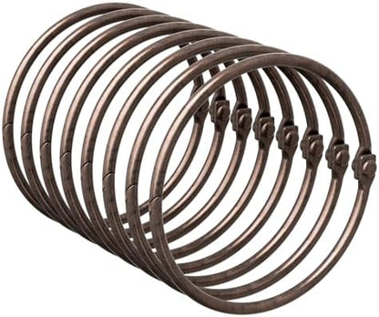 Bathway Shower Curtain Rings, Bronze Shower Curtain Hooks 12 Pcs Anti-Drop Shower Rings for Curtain, Shower Curtain Hooks Rust Proof, Shower Hooks for Shower Curtain Rod, Bronze Curtain Rings