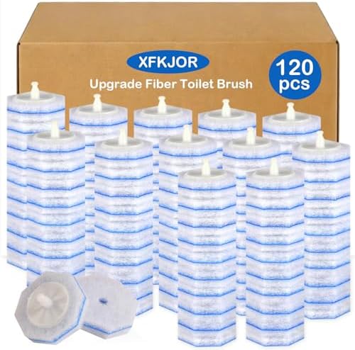 120 Count Disposable Toilet Brush Refills for Clorox, 5X Cleaning Power