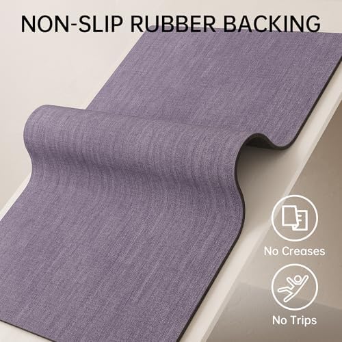 Mecko Bath Mat Ultra Thin Lavender Purple, 20"x32"