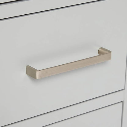 ARIEL Cambridge 36-inch Bathroom Vanity Base Cabinet,Solid Wood, 2 Soft Closing Doors, 5 Dovetail Drawers, Grey