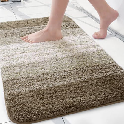 Arotive Microfiber Bathroom Rugs, Shaggy Soft Absorbent Bath Rug, 24x16
