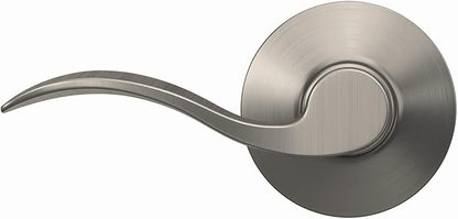 Schlage F10 V ACC 619 Accent Door Lever Hall & Closet Passage Lock, (Pack of 1), Satin Nickel