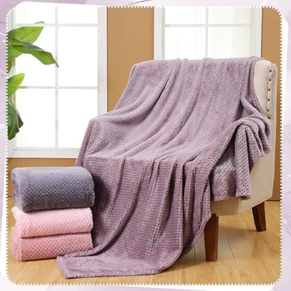 2-Pack Microfiber Bath Towels (27x54 Inches) - Ultra Soft & Quick Dry, 3X Absorbency, Lightweight for Gym, Yoga, Travel & Spa - Perfect for Home, Fitness & Post-Workout,(Purple)