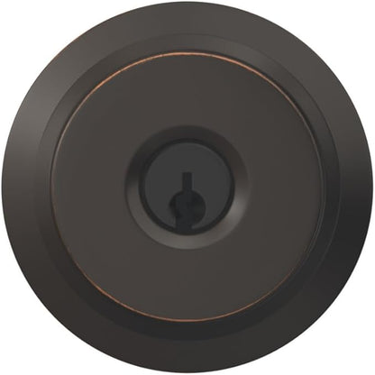 SCHLAGE F51A BWE 716 Bowery Knob Keyed Entry Lock, Aged Bronze