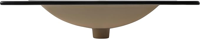 JONATHAN Y SNK1002B Ancillary 3-Hole 30 in. W x 18.25 in. D Classic Contemporary Rectangular Ceramic Single Sink Basin Vanity Top, Black
