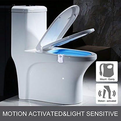 Color Changing Toliet Night Light Motion Sensor Led Motion Activated Washroom UV Slap Activated Butt Smart Light Commode Night Lamp(16 1)