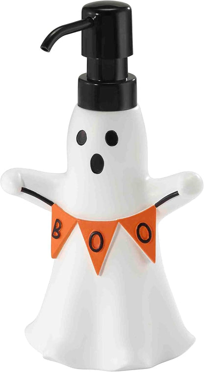Avanti Linens - Lotion Pump/Soap Dispenser, Resin Countertop Accessories, Halloween Home Decor (Ghost Boo)