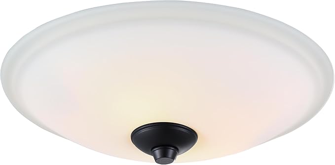 Good Housekeeping (81005) Spartan 70 CFM 2.0 Sones Decorative Bathroom Ventilation Exhaust Fan with Light (2 Finials Included)