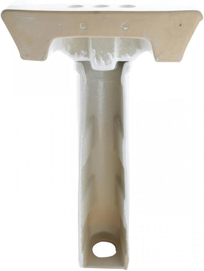Renovators Supply Manufacturing Ondine Space Saving 16" W x 33" H x 14.5" Proj. Small Bathroom Pedestal Sink, Vitreous China, with Overflow, Compatible with 4 in. Centerset Faucets