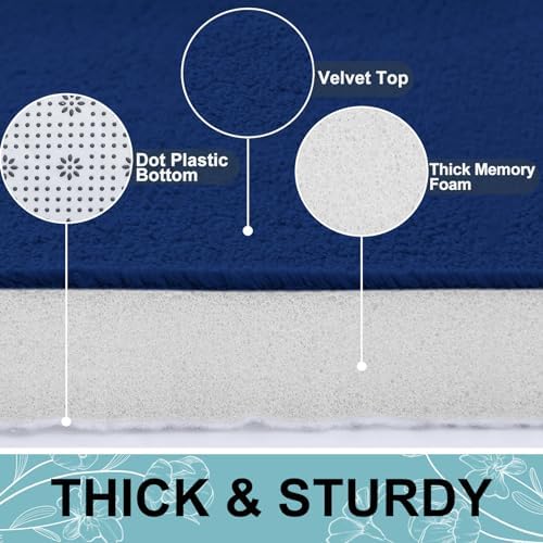 Smiry Memory Foam Bath Mat 59x20, Extra Soft and Absorbent Bathroom Rugs