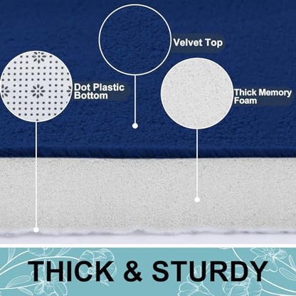 Smiry Memory Foam Bath Mat 30x20, Extra Soft and Absorbent Bathroom Rugs