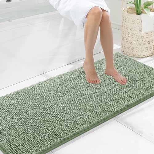 Smiry Bathroom Rugs 59X20, Luxury Chenille Extra Soft Absorbent Bath Mat