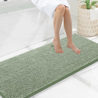 Smiry Bathroom Rugs 59X20, Luxury Chenille Extra Soft Absorbent Bath Mat