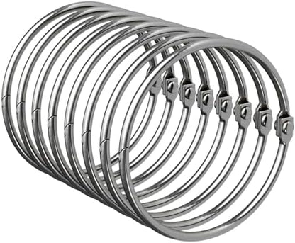 Bathway Shower Curtain Rings, Bathway Shower Curtain Hooks Anti-Drop Shower Rings for Curtain, Metal Shower Curtain Rings Rust Proof, Chrome Shower Hooks for Shower Curtain Rod, Shower Rod Hook 12Pcs