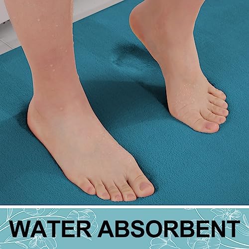 Smiry Memory Foam Bath Mat 44x24, Extra Soft and Absorbent Bathroom Rugs