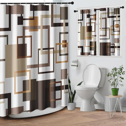 Shower Curtain Set, for Bathroom Decor 72" x 72", Abstract