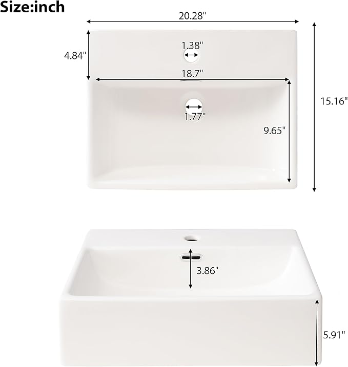 Merax 20 Inch Bathroom Vanity with Ceramic Sink and Ample Storage,Ideal for Small Bathrooms,Black